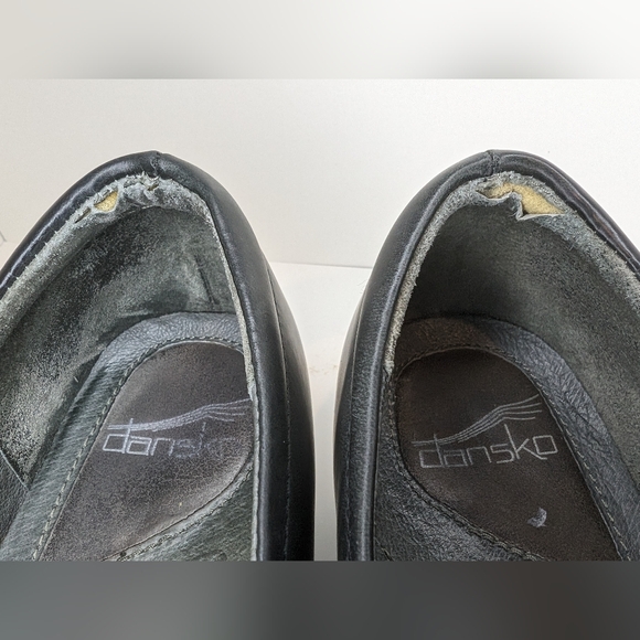 Dansko Stacie Black Leather Clogs Women's Size‎ 39 - Picture 6 of 12